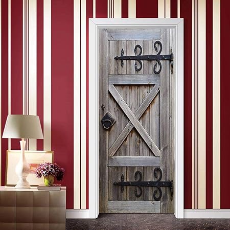 Deenli Carta Da Parati Adesiva Muro Adesivi Per Porte Interne Adesivi Porte Ristrutturazione Porta Impermeabile Staccabile Taglia 30 3 X78 7 Foto Hd Porta In Legno Grigio Jq51 Amazon It Casa E Cucina