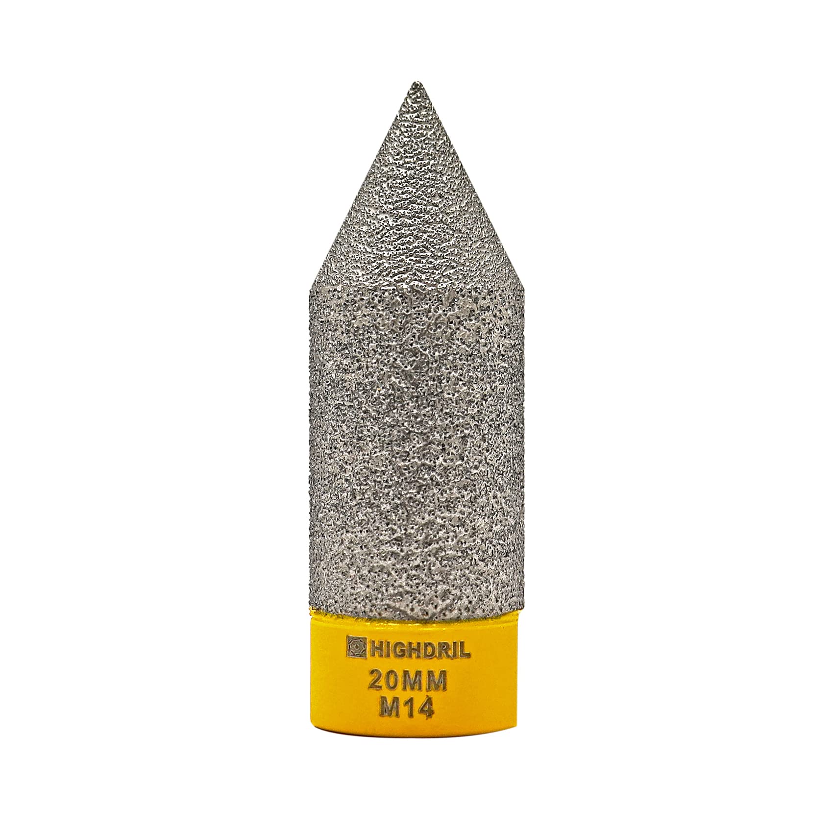 HIGHDRIL Diamond Beveling Chamfer Milling Bit - Diamond Countersink Finger Bit with M14 Thread for 20mm(4/5") Hole Enlarging Shaping Trimming in Porcelain Ceramic Tile Granite Marble Quartz