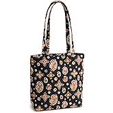 Vera Bradley Premium Cotton Small Original Zip Tote Bag, Daffodils