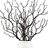 Geosar 13.8 Inch Small Manzanita Branches Plastic Faux Branches Artificial Antler Shaped Tree Branch Decorative Plant Twigs f