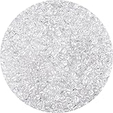 GAGANIU 2000pcs Clear Glass Seed Beads, Colorful Tiny 4mm Beads for Jewelry Making, Beading Supplies.