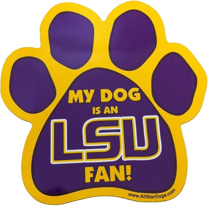 NCAA LSU Fighting Tigers Paw Print Car Magnet : Amazon.ae: Automotive