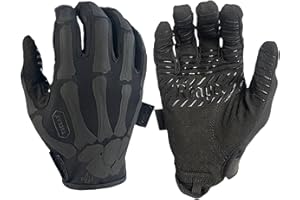 TACLAB Reaper Skeleton Gloves – Lightweight, Breathable, High-Dexterity Non-Slip Gloves with Snug Fit for Airsoft, Paintball, Cycling, Driving – Touchscreen Compatible Gloves for Men