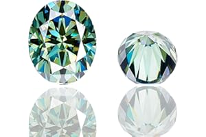 CHINALUSTER Green Moissanite Oval Cut Loose Stone, Lab-Created Gemstone VVS1 Clarity, GRA Certified, 0.5 to 5 Carat for Jewelry Making
