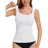 Ysabeloom Square Neck Shapewear Tank Tops for Women Tummy Control Compression Tanks Seamless Shaping Camisole Body Shaper