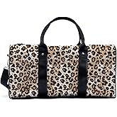 Travel Duffle Bag Large Capacity Weekender Overnight Bags Classic Leopard Pattern for Men Women Gym Bag for Travel Business Trips Sport Hospital