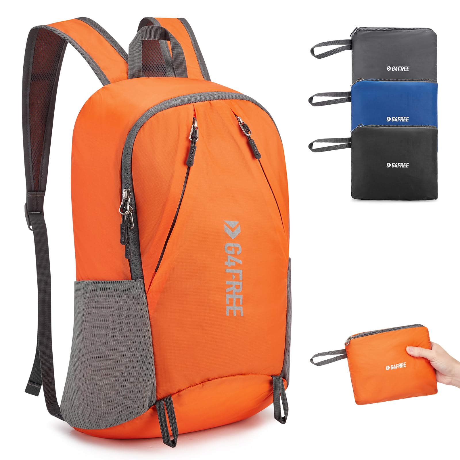 G4Free 24L Packable Hiking Backpack Lightweight Foldable Small Sport Travel Daypack Water Resistant for Women Men