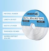 CANOPUS Heavy Duty White Butyl Tape 3mm x 19mm x 9.1m Waterproof view 2