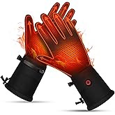 Heated Gloves for Men Women Rechargeable Liner Gloves Thin Heated Running Hiking Gloves Women