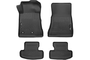 Husky Liners Weatherbeater Floor Mats | Fits 2015-2024 Ford Mustang | Front & 2nd Row, 3-pc Black - 99371