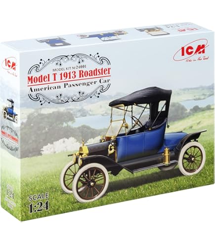 Amazon.com: ICM ICM24001 Ford 1:24-Model T 1913 Roadster, US