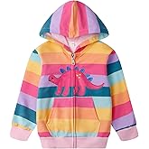 Baby Girl Zip-up Jacket Rainbow Unicorn Cotton Hoodie Sweatshirt Toddler Fall Coat Kids Winter Outfits Outerwear 2t-7t