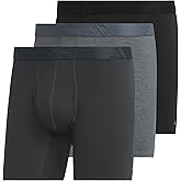 adidas mens Boxer Brief Underwear (3-pack) Luxe Comfort Ultra Soft Rayon Blend