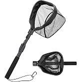 QualyQualy Floating Bait Net &ndash; Aluminum Livewell Net, 8" Hoop, 15"&ndash;21" Handle, Soft Mesh, EVA Grip, Belt Hook &amp; Anti-Drop, for Minnows, Sardines, Herring &ndash; Telescopic &amp; Collapsible Baitfish Net