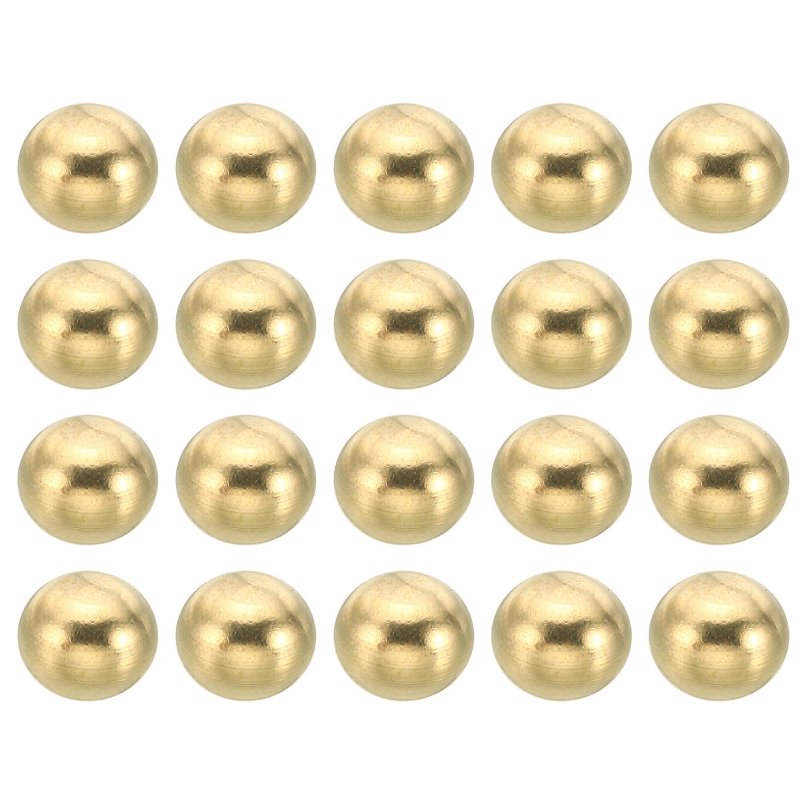 PATIKIL M3x0.5 Thread Cap Nuts Knob, 20 Pack Brass Ball Lamp Decoration Screw Caps Nut Cover Nut for Furniture Lighting or DIY Project 10mm
