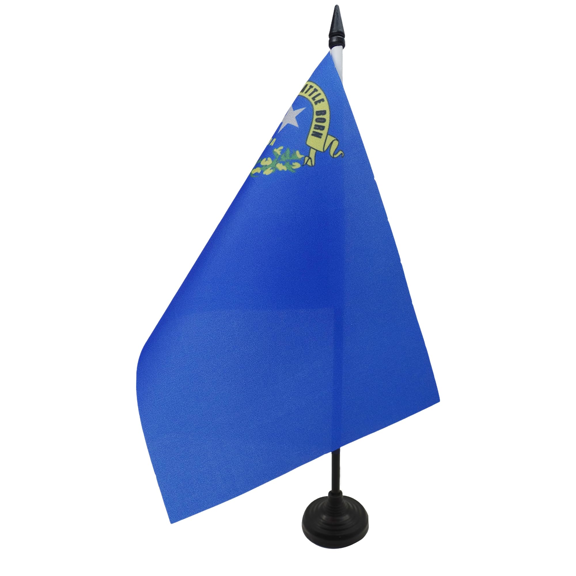 AZ FLAG Nevada Table Flag 5'' x 8'' - US state of Nevada Office Decoration 100% Polyester 21 x 14 cm - Mini Desk Flag with Pole and Black Plastic Base — image 1