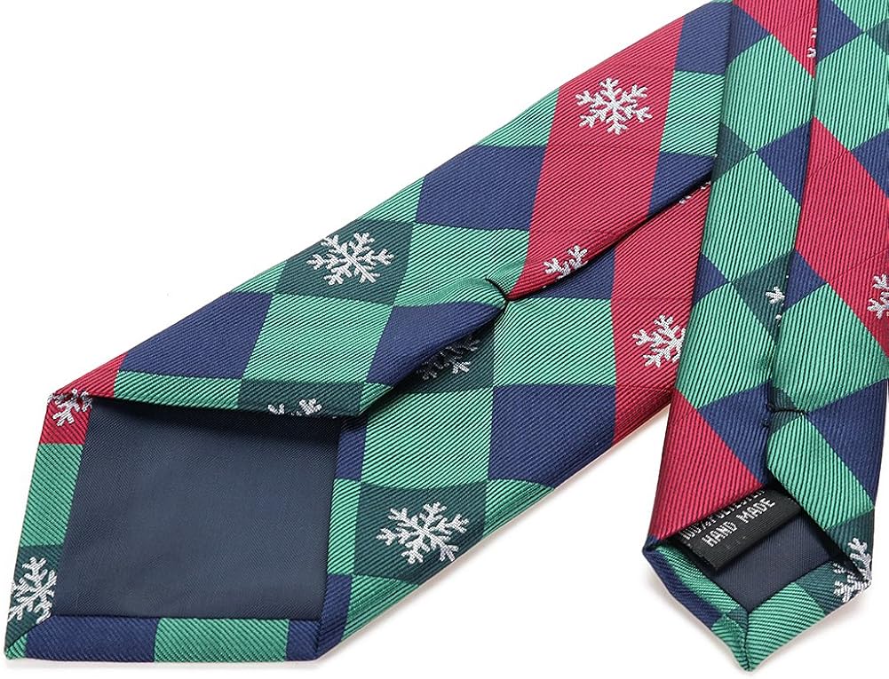 Mens Necktie Polyester Tie Neckties Christmas Ties for Men Neck Tie: Clothing