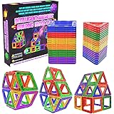 Desire Deluxe Magnetic Blocks – Building Tiles Montessori Toys Preschool Construction Set Magnets for Kids – Learning Toddler