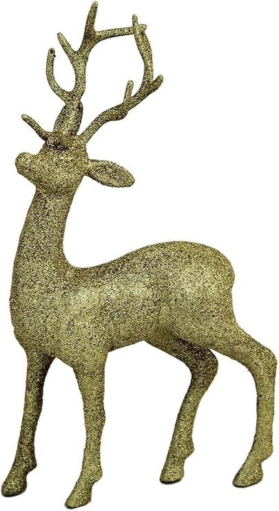 Immagini Renna Di Natale.Piedi Glitter Renna Di Natale Decorazione Gold Amazon It Casa E Cucina