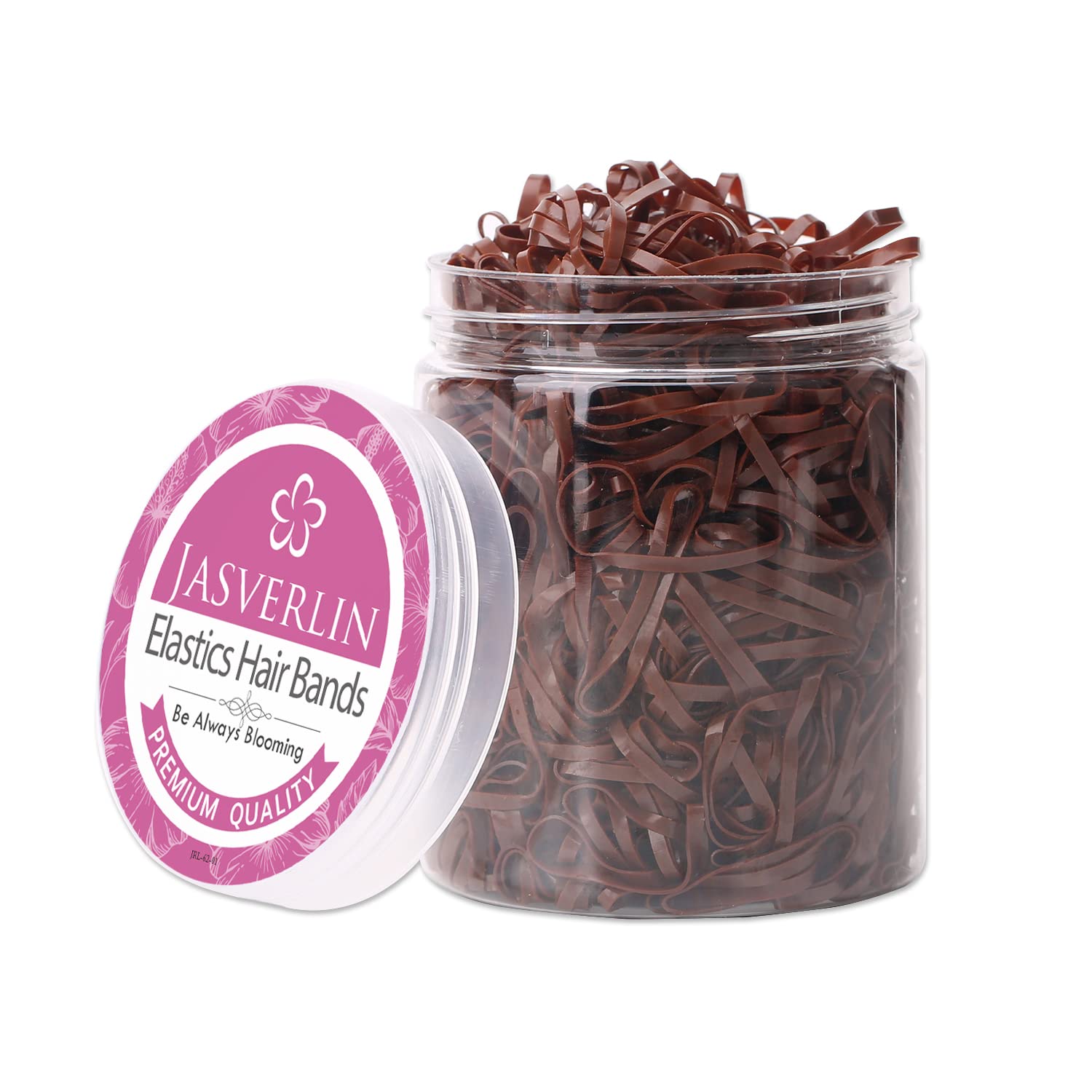 JASVERLIN Elastic Hair Bands, Tiny Hair Elastics Baby Brown Ponytail Holders Soft Elastics Hair Ties Styling No Damage 1000pcs — image 1