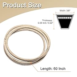 uxcell 3LK600 Cord Belt Grey, 3/8" x 60" Lawn and