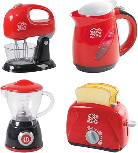 Playgo Chef Kitchen Collection Mixer Blender Kettle Toaster