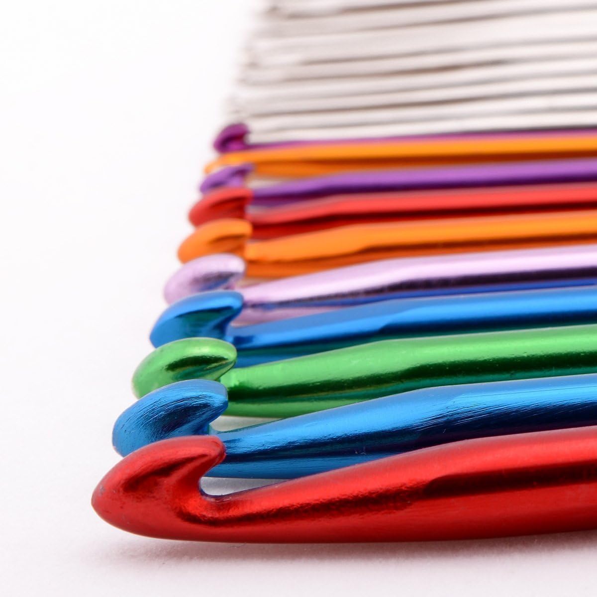 Crochet Hooks, Aluminium, Multi-Colour, 22-Piece, 14.5 x 2 x 19 cm - Image 4