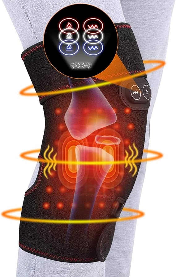 Heat Knee Massager for Knee Warm, Heat Knee Brace Wrap for