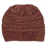 Funky Junque H-6800-38 Marled Ribbed Beanie - Plum