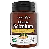 Organic Selenium 200 mcg with Iodine and Silica All from Certified Organic Whole Foods - Two Month Supply