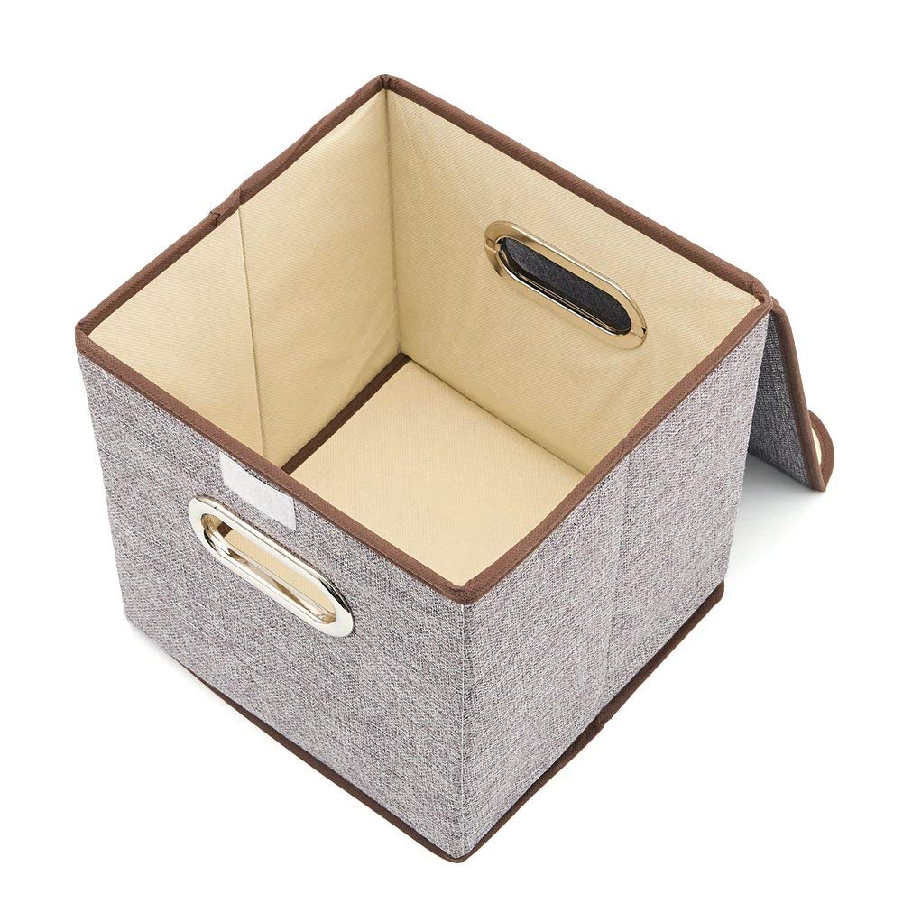 Collapsible Organizer Boxes Cubes BeigeSwan Storage Bin Set of 4 Gray