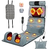 Zorpupoa Full Body Massage Mat - 9 Massage Modes Electric Heating Vibration Massage Pad, Neck Foot Back Massage Detachable Massage Pillow, Anti-Slip Bottom Foot Massagers