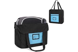 Teamoy Infant Booster Seat Travel Bag for Airplane, Fits Most Standard Seats, Cover With Handle, Black