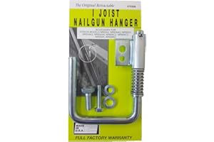 Hitachi I Joist Nail Gun Hanger- by Toolhangers Unlimited- Original Retractable Hanger- Wider Hook for Floor Joists (Lime #70306)