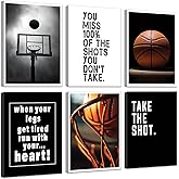 Basketball Canvas Wall Art Basketball Sport Theme Painting Picture Wall Decor Basketball Art Black and White Motivational Quo