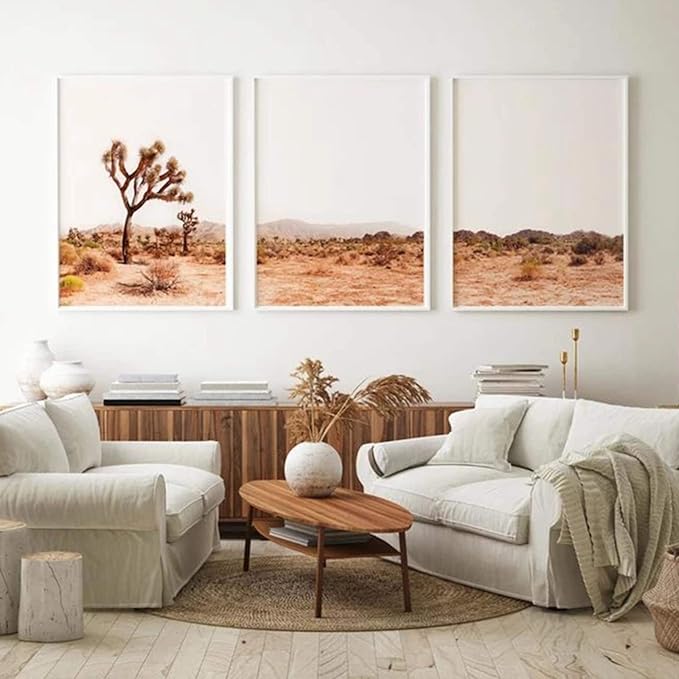 Modern Desert Scenery Wall Art Print and Poster Tree Picture Canvas