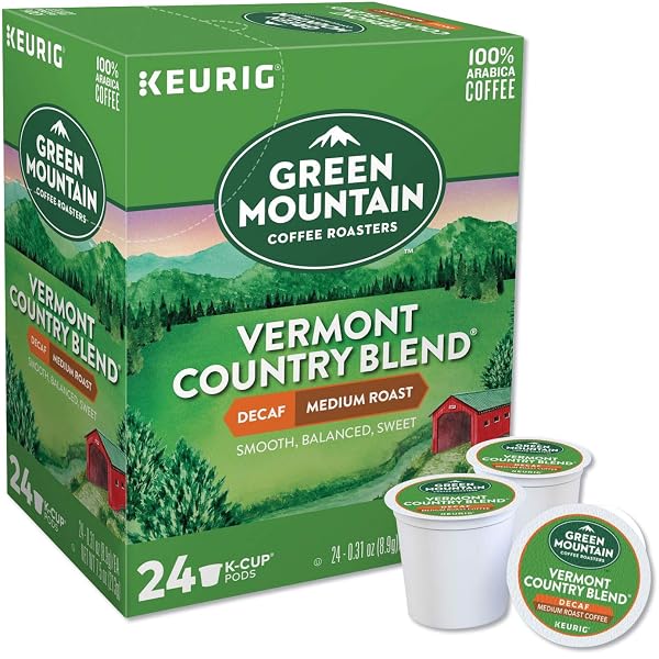 GREEN MOUNTAIN COFFEE VERMONT COUNTRY BLEND DECAF, K-CUP PORTION PACK FOR KEURIG BREWERS 24-COUNT