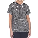 Pimatee Zip Hoodie Women Cotton Blend Hoodie Zip Up Pocket Sleeve Jacket,Comfortable for Everyday Wear