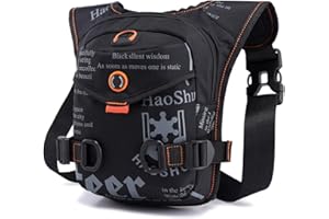 Thigh Bag, Motorcycle Leg Bag Thigh Fanny Pouch Leg Fanny Pack Motorcycle Gear with Removable Straps for Cycling Hiking Campi