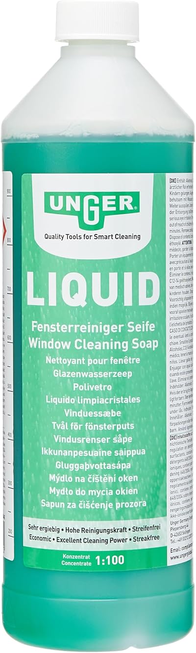 Unger FR100 Window Cleaning Liquid Soap 1 Litre 1:100 Mixing Ratio