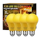 Roche Jaune Bug Light Bulbs for Outdoor - A19 9W