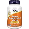 NOW Supplements, Super Omega 3-6-9 1200 mg with a blend of Fish, Borage and Flax Seed Oils, 90 Softgels