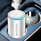 Smart Car Air Freshener Diffuser with Starry Sky Projection and 50ml Perfume, 3 Mode Adjustable Rechargeable Car Aroma Diffuser,Auto On/Off Intelligent,Cologne