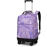 Ailouiskids Rolling Backpack with Removable Wheels,18 inch Laptop Backpack with Wear-Resistant Chassis Carry on Travel Backpack Water Resistant Wheeled Backpacks for Women Men