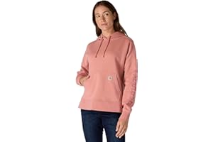 Carhartt Womens Oversized-fit Midweight Hooded Heart Graphic SweatshirtSweatshirt
