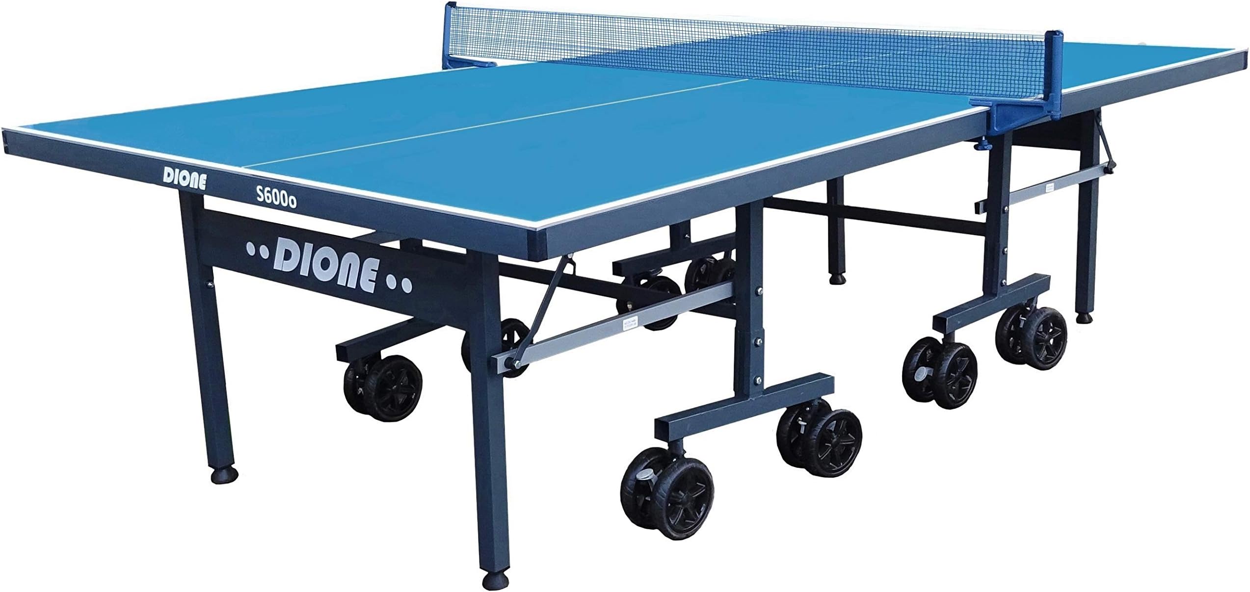 Dione Outdoor Table Tennis Table S600o Big Wheels Weatherproof Ping Pong Table Compact Easy Assembly