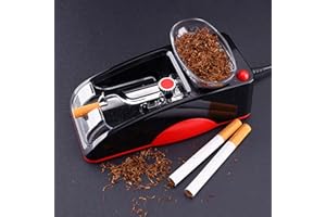 Tiyoha Electric Cigarette Rolling Machine Portable Mini Automatic Roller Maker Plug in Cigarette Injector Roller Fits Rolling Tube of Diameter 0.31"/8mm and Most Rolling Paper(Red)