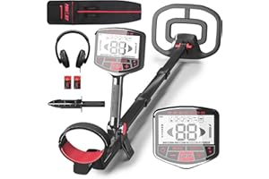 PANCKY Metal Detector for Adults Professional, Collapsible All-Terrain Pinpointing IP68 Waterproof Gold Metal Detector Kit 27.2 to 51.2" Adjustable, 5 Modes, 10.55x8.35 Coil, Higher Accuracy, PK1098