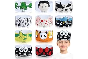 FineCheer 30Sets Passover Ten Plague Headbands for Kids Plague Makkos Play Passover Decorations for Pesach Seder Kids Seder Party Passover Crafts Gifts Role Play Home Classroom Educational Games