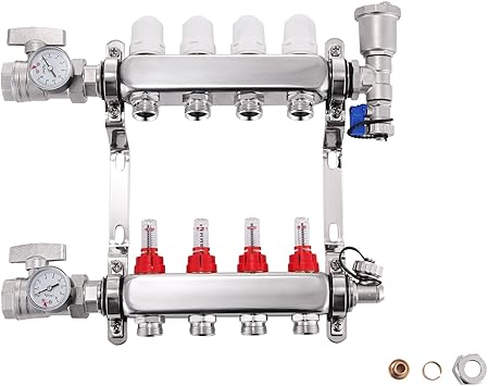 Amazon Com Mophorn Radiant Floor Manifold 4 Loop Radiant Floor
